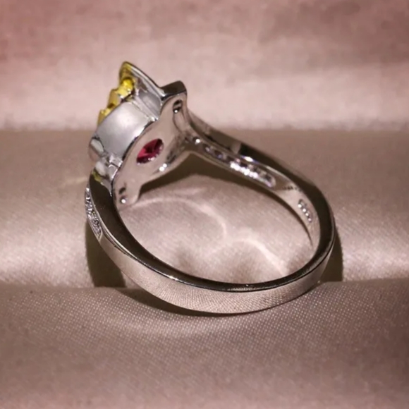 Flash Gordon Lightning Ring Novelty Engagement Promise Birthday Red Gold Silver - Picture 3 of 11